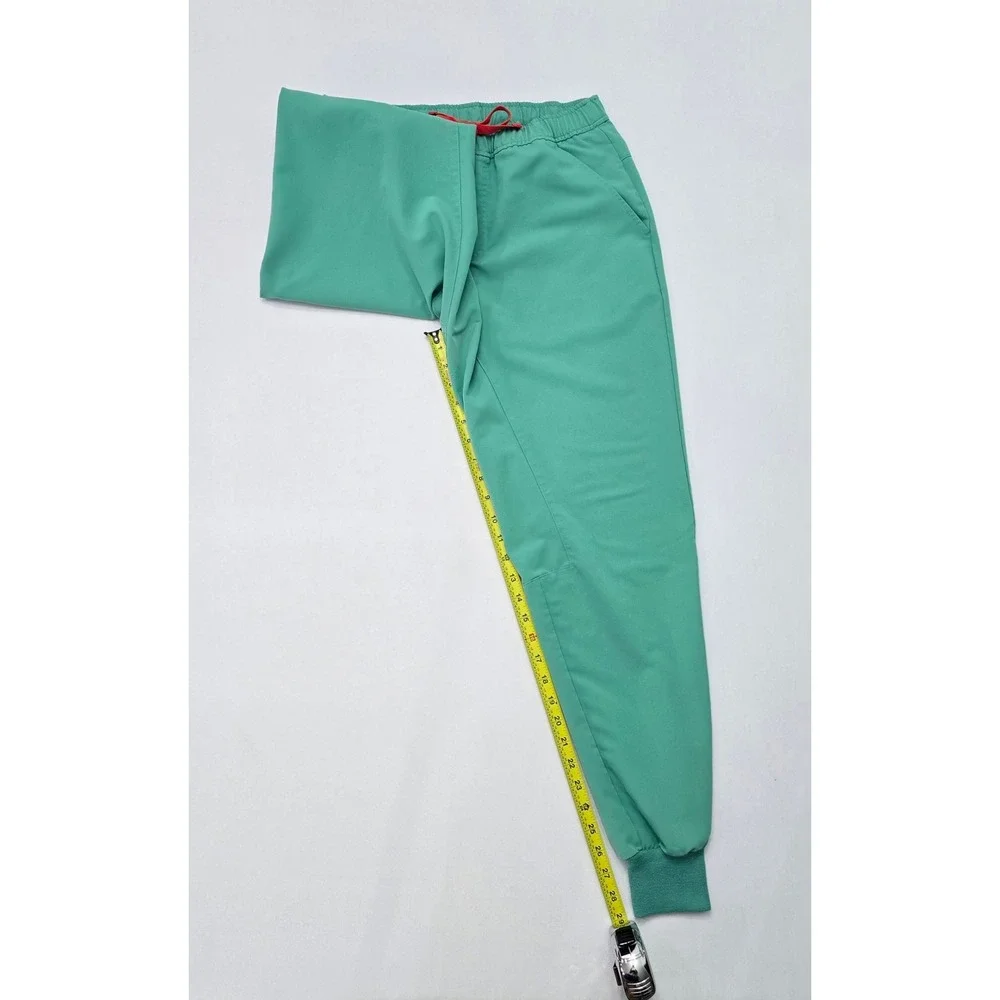 FIGS Tansen Jogger Scrub Pants Mens Medium Surgical Green Red Tie MXXSW2004